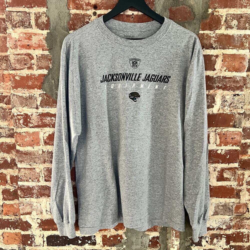 VTG NFL Jacksonville Jaguars Reebok LS Gray T Shirt M